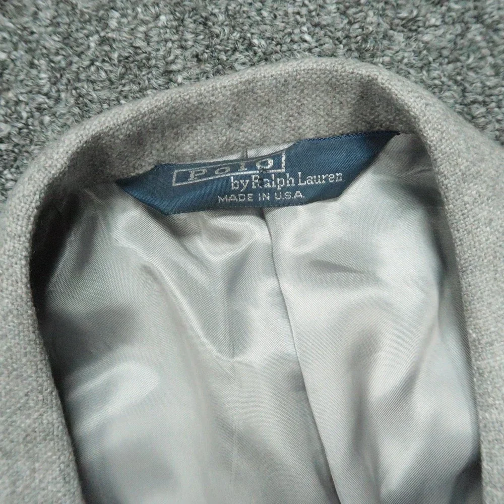 VINTAGE Polo Ralph Lauren Blazer Mens 41R Gray‎ Cashmere Sport Coat Jacket VTG